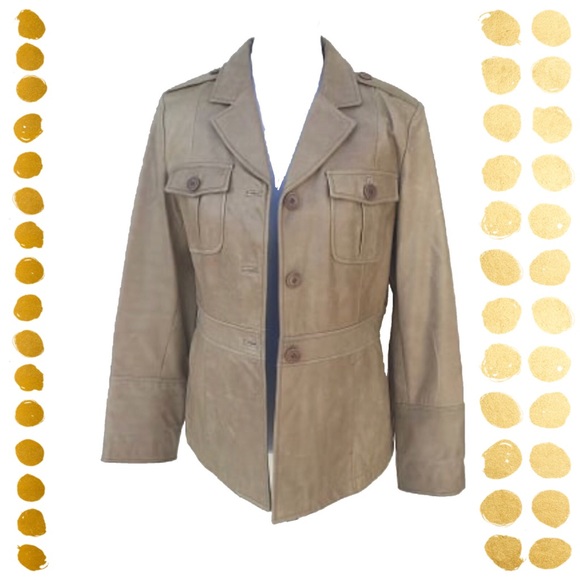 Kenneth Cole Jackets & Blazers - Vintage Kenneth Cole NY taupe leather jacket L